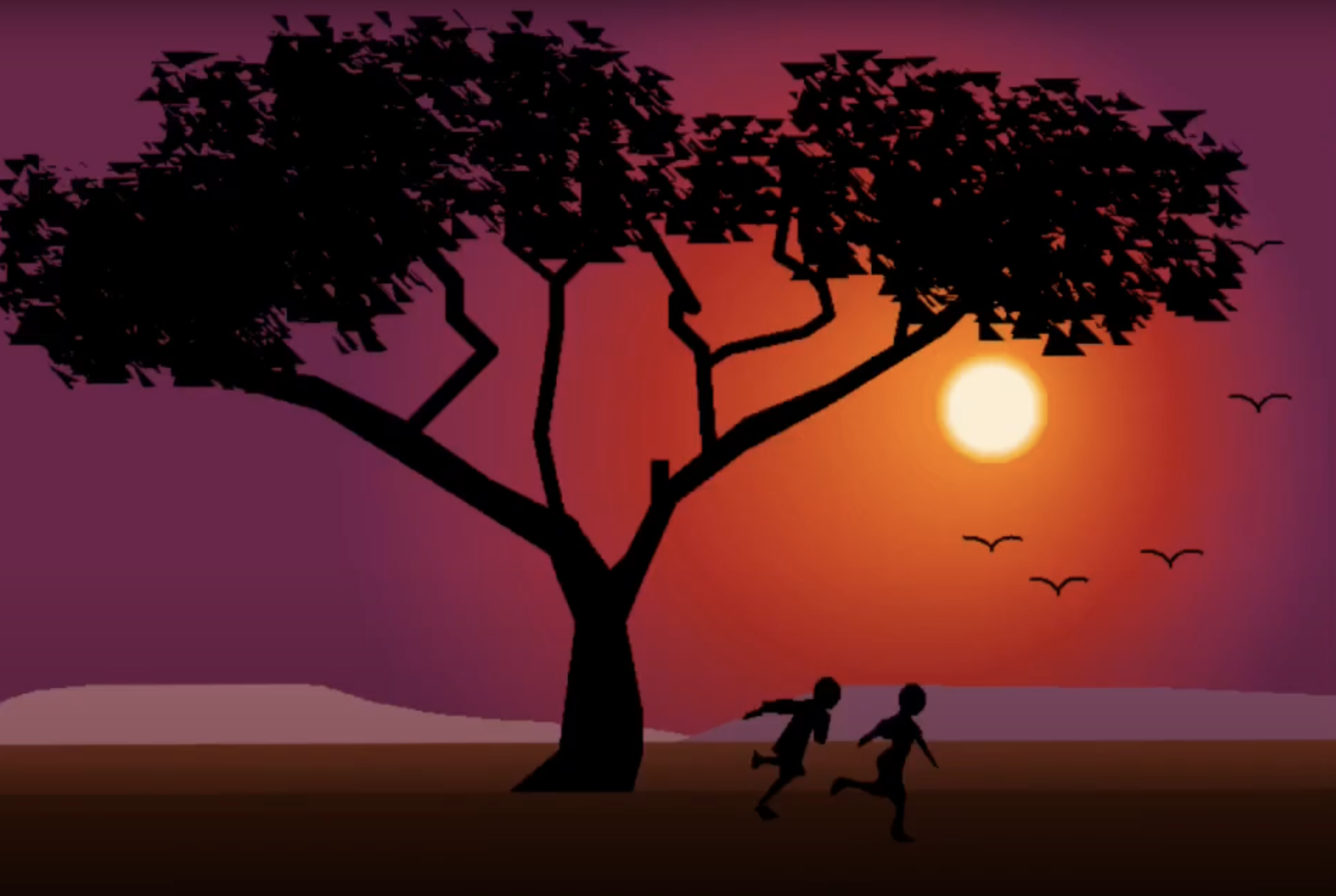 Acacia tree art, manually coded using tkinter (2020)