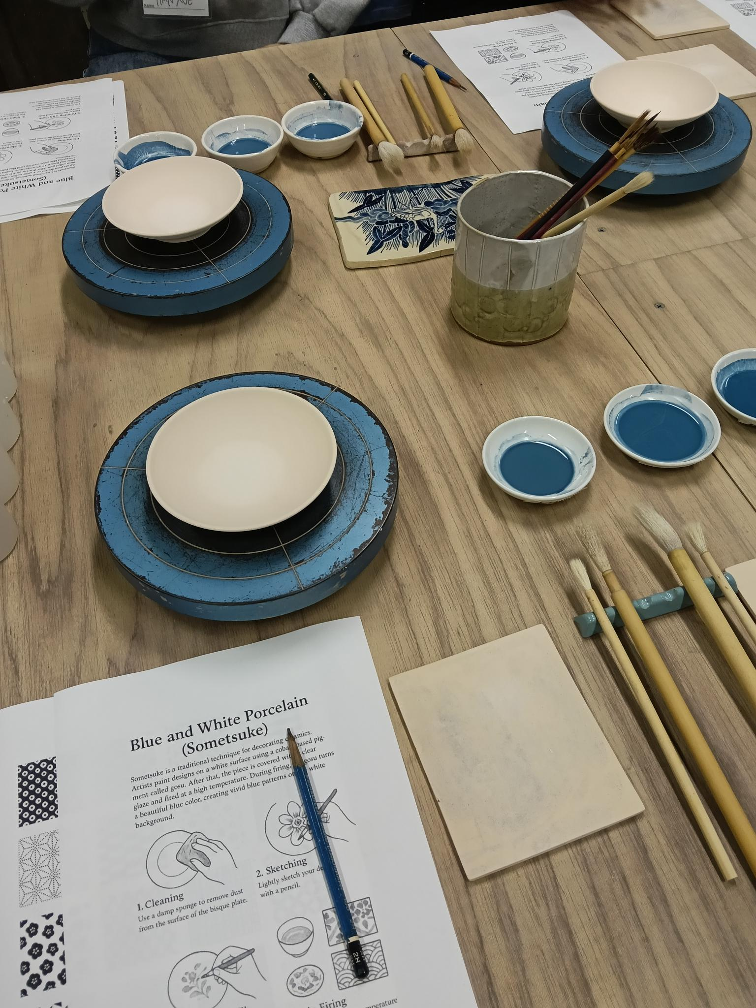 a ceramics workshop at Kogei SHS